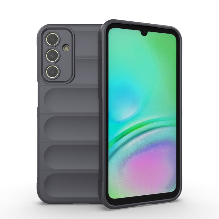 Samsung Galaxy A15 5G Magic Shield TPU + Flannel Phone Case in dark color, showcasing its stylish design and protective features.